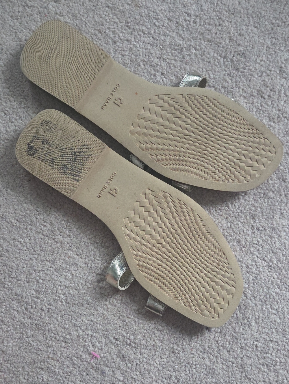 Cole Haan Chrisee Slide Metallic Gold Leather  10 - Picture 2 of 10